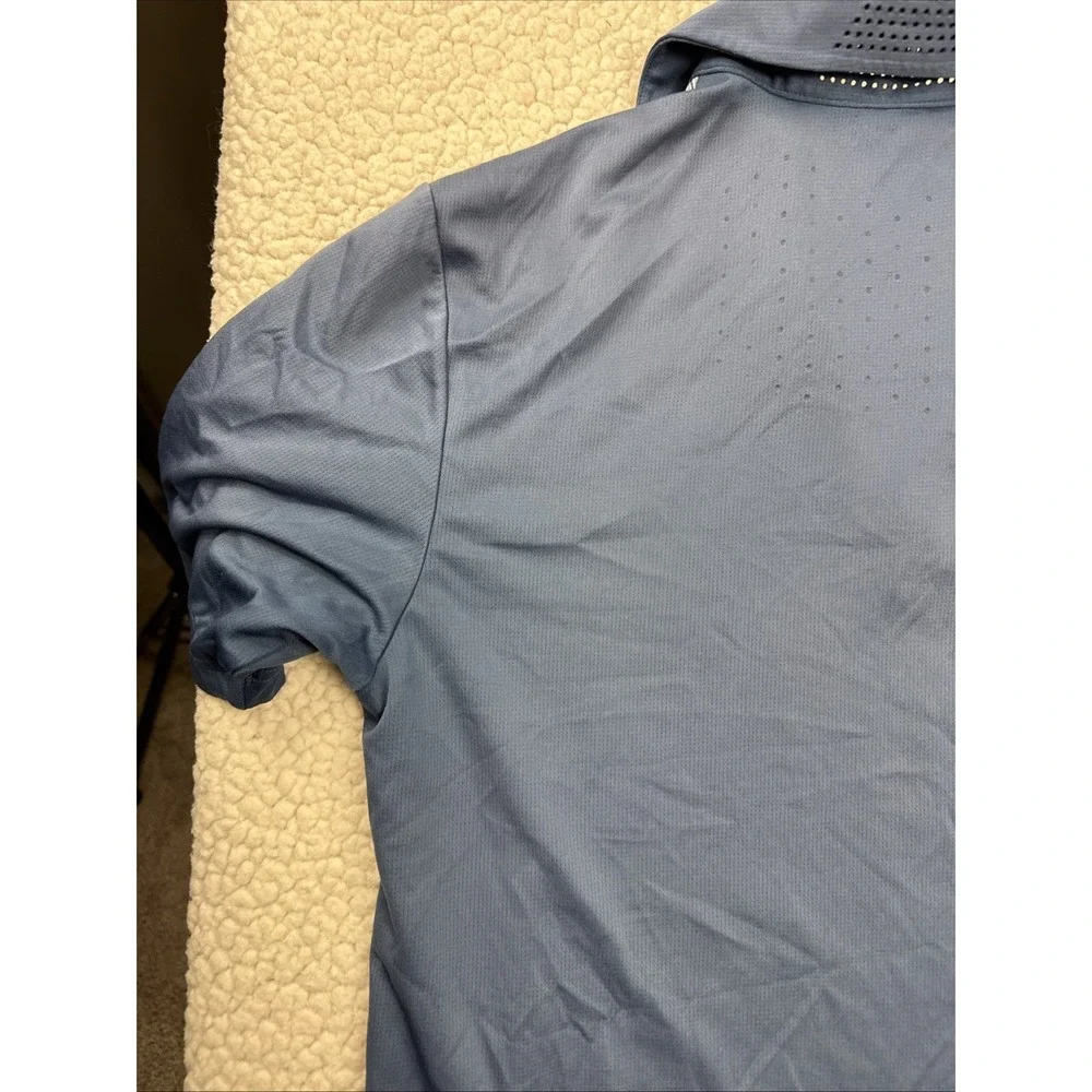 adidas Climachill Men's Polo Shirt Blue/Gray‎ S Short Sleeve Golf Breathable